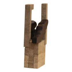 Skulptur aus Stein und Metall „Open Space“ signiert Fred …