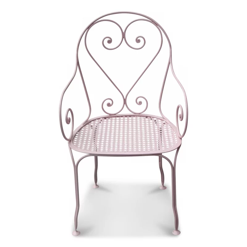 Armchair model Vichy in wrought iron with seat in sheet metal - Moinat - VE2022/2