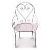 维希 (Vichy) 锻铁扶手椅，座椅为金属板 - Moinat - VE2022/2