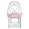 Fauteuil modèle Vichy en fer forgé avec assise en tôle - Moinat - VE2022/2