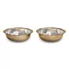 Pair of hollow silver metal dishes. - Moinat - Plates