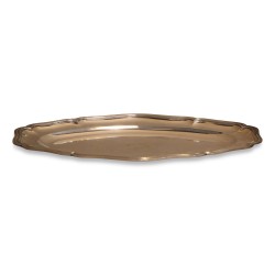 Gemüseschale aus Silbermetall mit unleserlicher Punze.