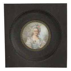 Miniature de femme signée de Lance.