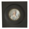 Miniature de femme signée de Lance. - Moinat - Miniatures - Médaillons