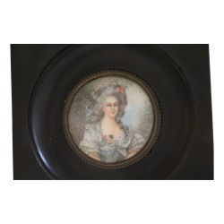 Miniature de femme signée de Lance.