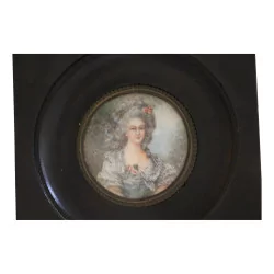 Miniature of a woman signed by Lance.