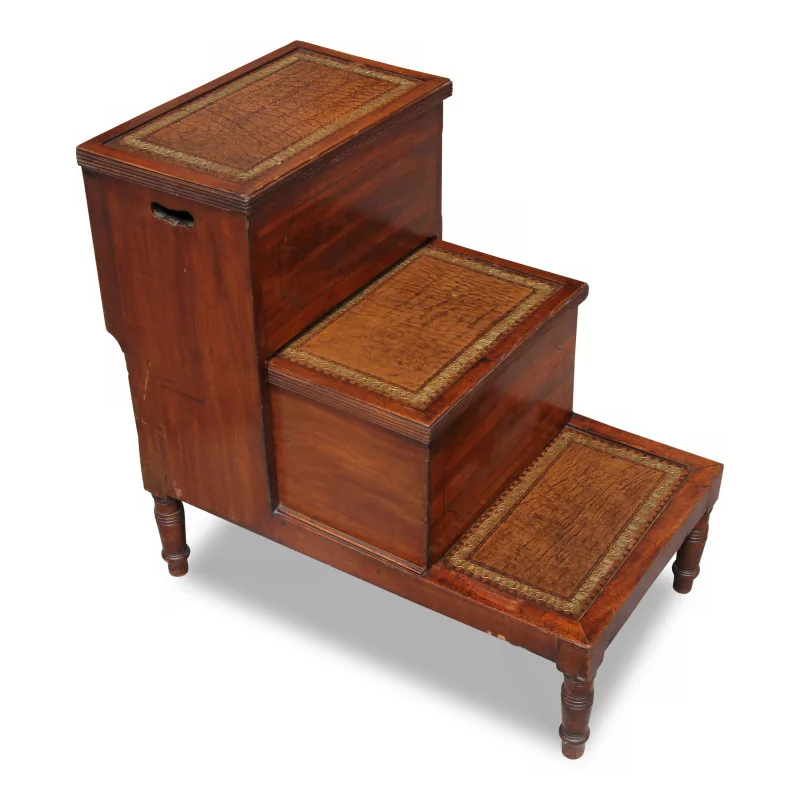 English mahogany step-chest. 19th century. - Moinat - Ladders, Stepladders
