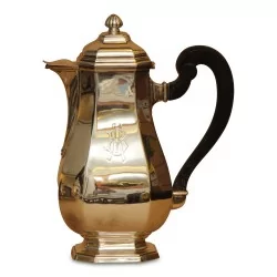 Service à thé Art Déco en argent 800 composé d une théière