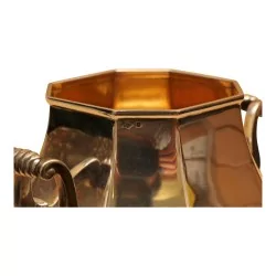 Service à thé Art Déco en argent 800 composé d une théière