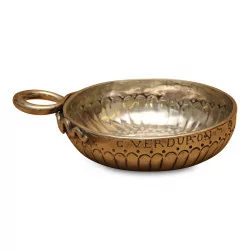 Tastevin “G. VERDURON” in silver (114gr). Snake handles. …