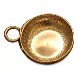 Tastevin "G. VERDURON" en argent (114 gr). Anses serpent.