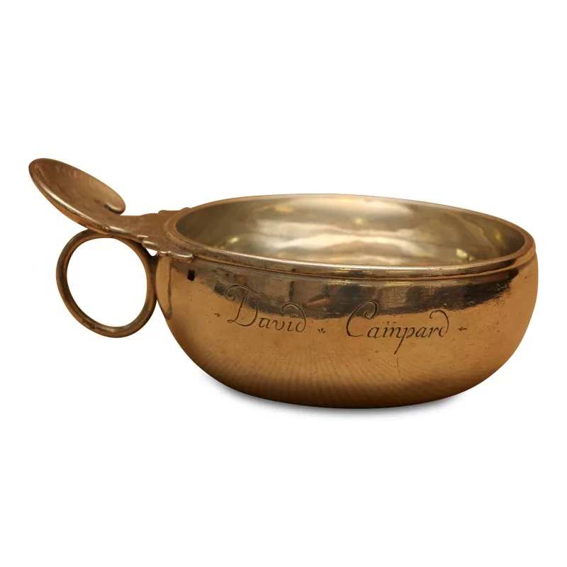 Tastevin "David Campard" en argent (150 gr). Inscription - Moinat - Argenterie