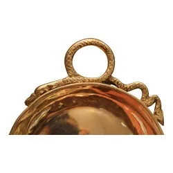 Tastevin en argent (94 gr). Anse serpent. Poinçonné "ADP"