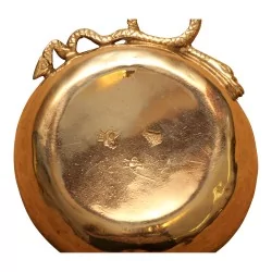 Tastevin en argent (94 gr). Anse serpent. Poinçonné "ADP"