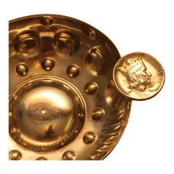 Tastevin Louis IX in Silbermetall mit goldenen Verzierungen. Frankreich, …