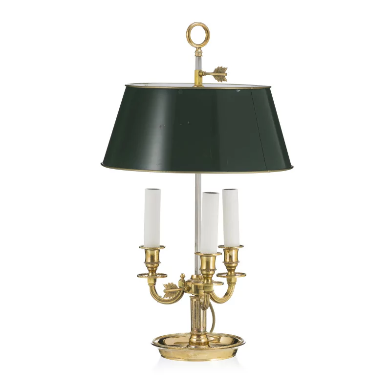 Lampe bouillotte de style Louis XVI en bronze doré, fût … - Moinat - Lampes de table