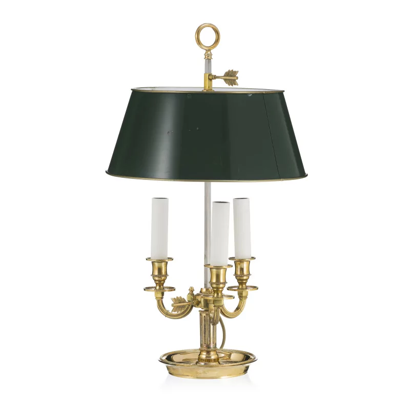 Bouillotte-Lampe im Louis XVI-Stil aus vergoldeter Bronze, Fass … - Moinat - Tischlampen