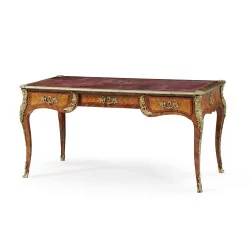 Louis XV style desk in rosewood and oak wood veneer