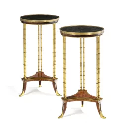Pair of Louis XVI style pedestal tables after a model by Adam …