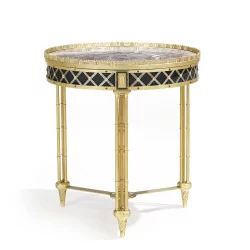 Table bouillotte de style Louis XVI estampillée Mailfert -