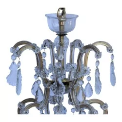 Kronleuchter im Barockstil mit Glas ummantelt, Bronzerahmen und …