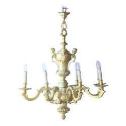 Kronleuchter im Louis XIV-Stil „Mazarin“ aus vergoldeter Bronze, Dekoration mit …