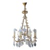 Lustre signé Bagues décoré de cristaux à facettes, flèche au … - Moinat - Lustres, Plafonniers
