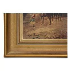 Tableau peinture sur bois représentant des soldats de Napoléon …