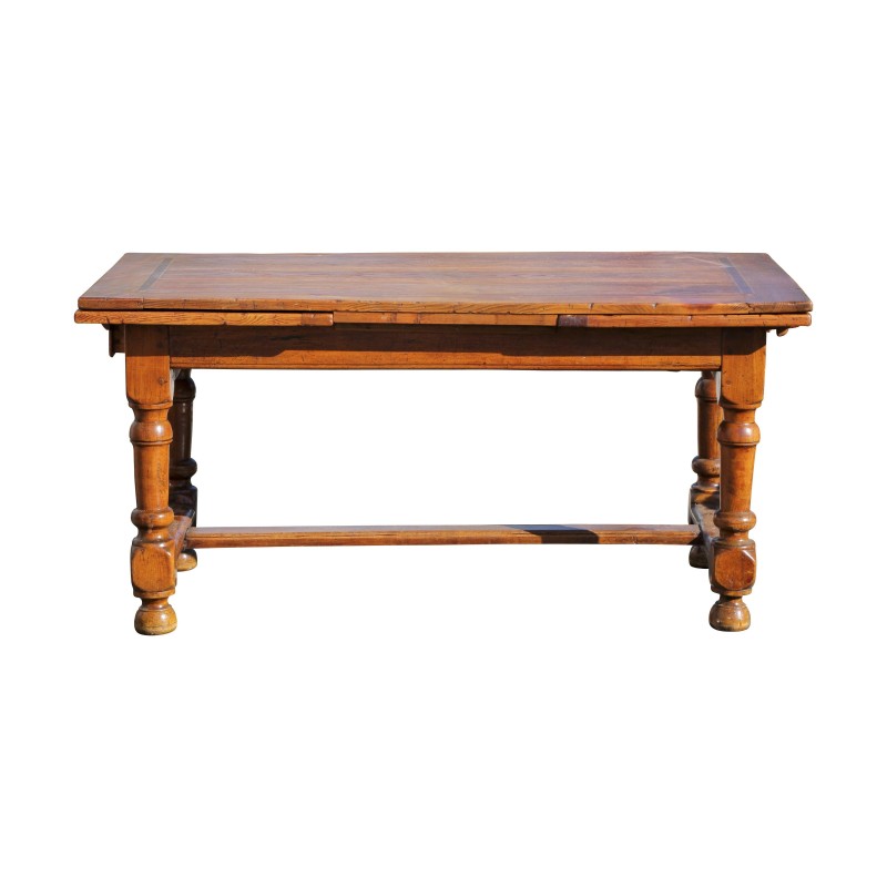Table Louis III en noyer et plateau en bois de Chêne avec 2 - Moinat - Tables de salle à manger Table Louis III en noyer et plateau en bois de Chêne avec 2 - Moinat - Tables de salle à manger