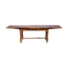 张路易三世桌子，胡桃木和橡木桌面，配有 2 个 - Moinat - 餐桌