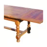 Table Louis III en noyer et plateau en bois de Chêne avec 2 - Moinat - Tables de salle à manger