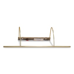 Bilderlampe aus goldpoliertem Messing.