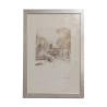 Lithographie des Aquarells „IV. Die Schneestraße“ 1983 von … - Moinat - Gemälden - Verschieden