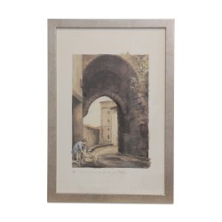 Lithographie des Aquarells „X. Der Birnenzweig in …