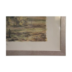Lithographie des Aquarells „XXIV. Die letzten Blätter …
