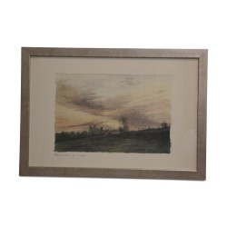 Lithograph of the watercolor “XXI. Rainy Dawn” 1985 by …
