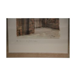 Lithograph of the watercolor “II. The pink stone wall” 1985 …