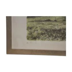 Lithographie de l'aquarelle “XI. Narcisses” 1986 de Pierre …