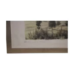 Lithographie de l'aquarelle “XXIII. Brouillard d'Octobre” 1986 …