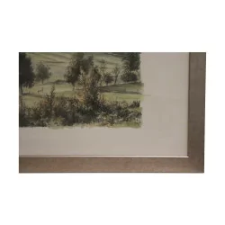 Lithographie de l'aquarelle “XXIII. Brouillard d'Octobre” 1986 …