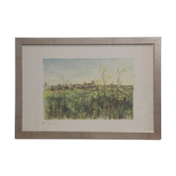 Lithograph of the watercolor “XII. In the meadow” 1986 by Pierre …