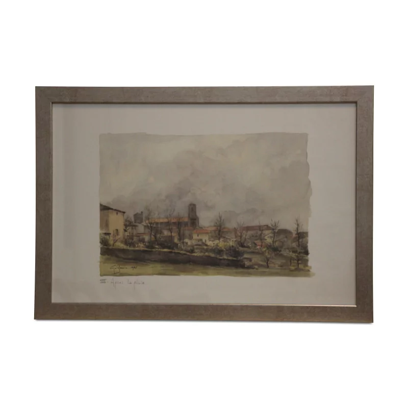 Lithograph of the watercolor “VII. After the Rain” 1985 by … - Moinat - Painting - Miscellaneous