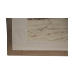 水彩画“V.天与雪之间” 1985 by …