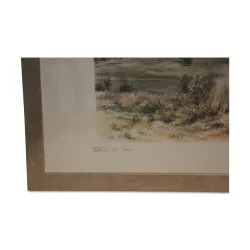 Lithographie de l'aquarelle “XVII. L'été sec” 1986 de Pierre …