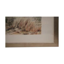 Lithograph of the watercolor “XVII. The dry summer” 1986 by Pierre …
