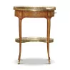 Oval bedside table, in marquetry of rosewood, lemon tree and … - Moinat - End tables, Bouillotte tables, Bedside tables, Pedestal tables