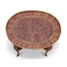 Oval bedside table, in marquetry of rosewood, lemon tree and … - Moinat - End tables, Bouillotte tables, Bedside tables, Pedestal tables