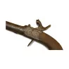 Miniaturpistole mit geschnitztem Schaft und Verschluss aus Nussholz und … - Moinat - Dekorationszubehör
