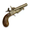 Миниатюрный пистолет с ложей из орехового дерева и двойным стальным стволом. - Moinat - Декоративные предметы