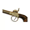 Miniaturpistole mit Wurzelholzkolben und kleinem Cache … - Moinat - Dekorationszubehör